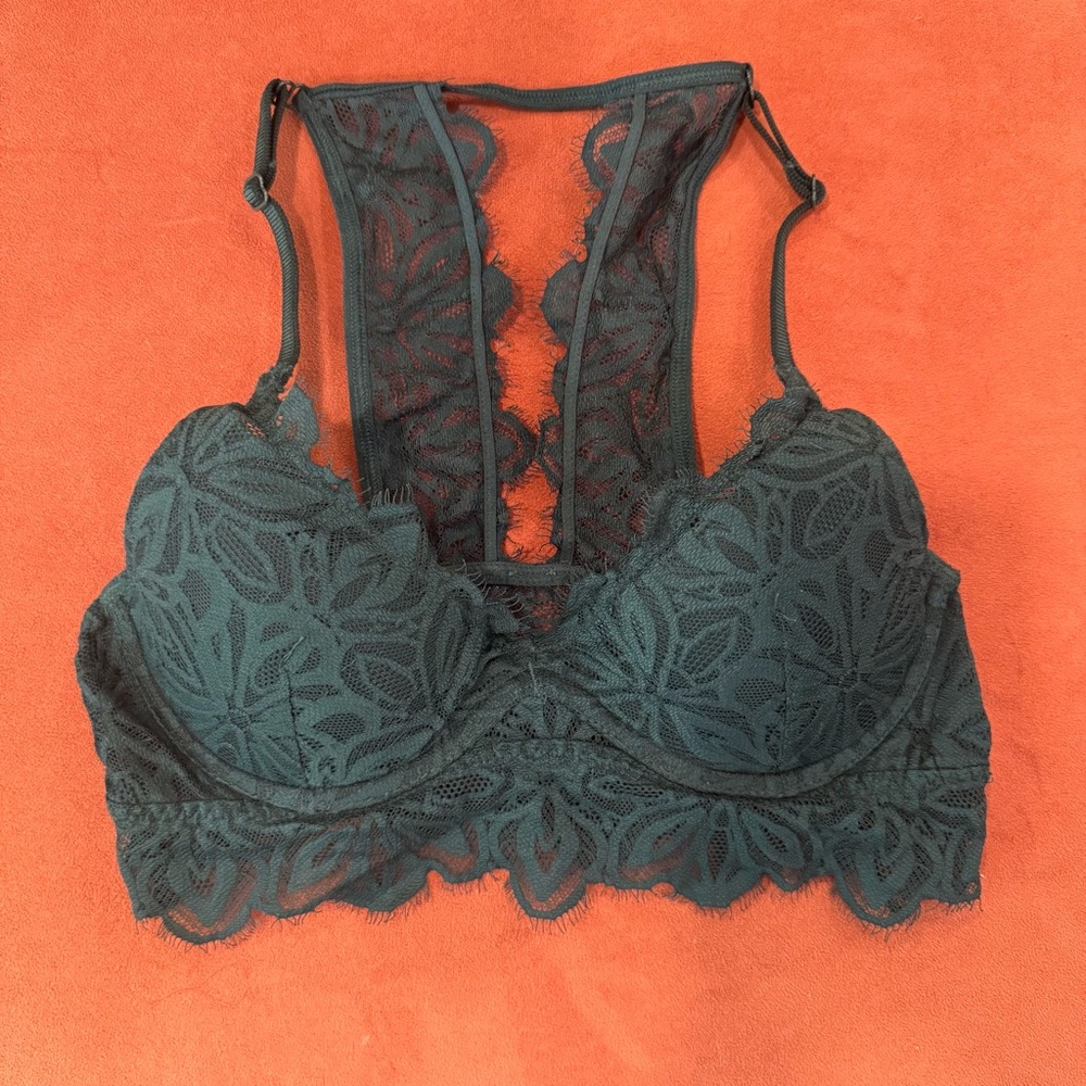 PINK Victoria's Secret Teal Lace Bralette